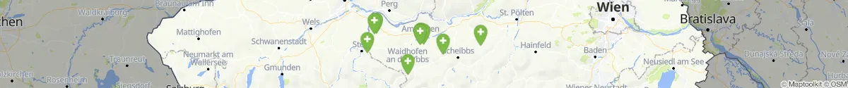 Kartenansicht für Apotheken-Notdienste in der Nähe von Sankt Georgen am Reith (Amstetten, Niederösterreich)
